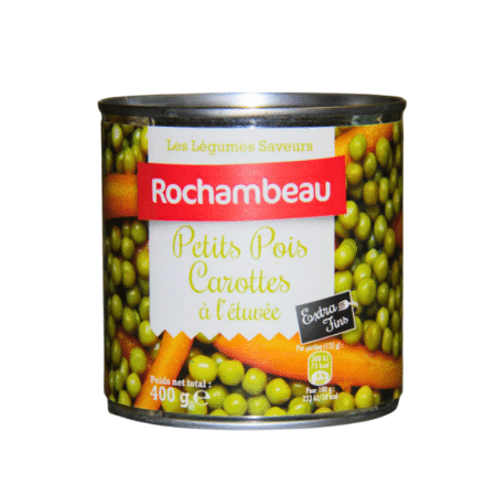 Conserve petits pois carottes